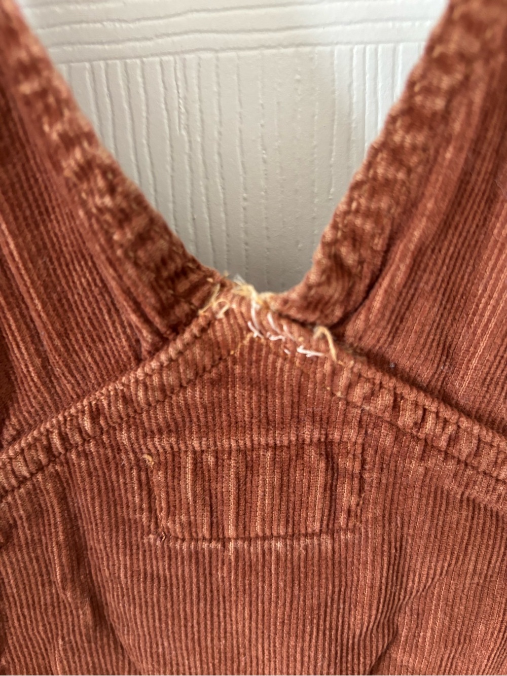 Roxy Corduroy Overalls in Warm Terracotta - Picture 6 of 7
